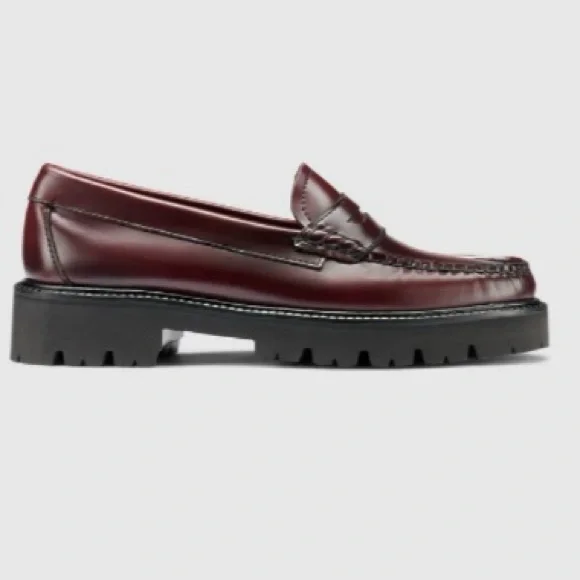 GH Bass Whitney Super Lug Weejun Loafer size 8 Burgundy/Wine - NWT - Picture 2 of 9